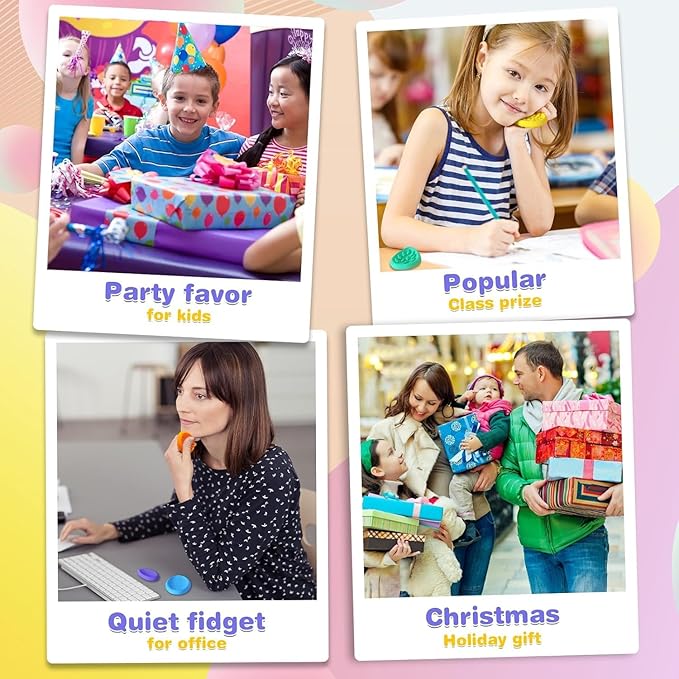 Fidget Toys Sensory Stone for Kids,Textured Fidget Toys Bracelet Textured Soft Worry Stone for Autism Kids Calming,Fidget Stress Toys for Students Anxiety Relief,Small Prizes Fidget Toys (6+1PCS)