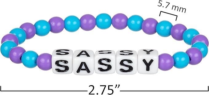Expressions 16pc Tear & Share Bracelets w/ PASTEL Beads - Novelty Message Bracelets To Share With Friends, Colorful Letter Beaded Bracelets, Shareable Party Favor Jewelry For Kids And Teens