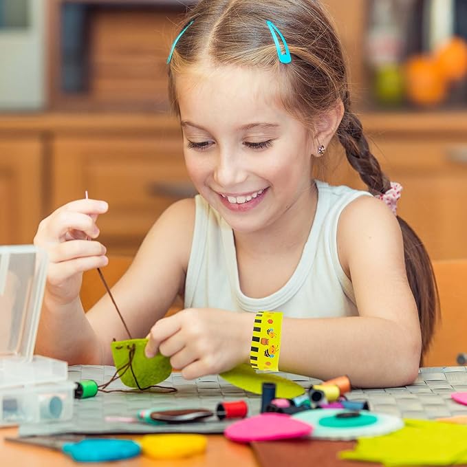 48pcs Bee Slap Bracelets Honeycomb Wristbands Assorted Color Bee Theme Party Favors Sunflower Wristband Honeybee Yellow Bee Birthday Slap Bands Baby Shower for Classroom Prizes