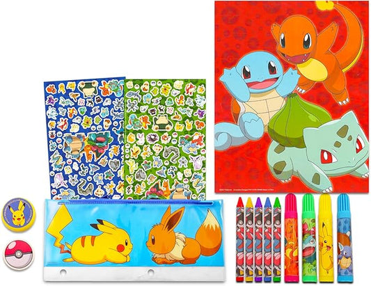 '- Nintendo - Pokemon Art Set - Pokemon Drawing Bundle with Pokemon Coloring Utensils, Pokemon Stickers, and More | Pokemon Coloring Activities for Boys and Girls