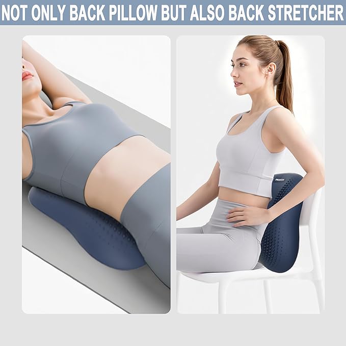 PROIRON Lumbar Support Pillow for Office Chair Car, Inflatable Back Support Pillow with Acupressure Nodes, Back Stretcher for Lower Back Pain Relief, Ergonomic Back Cushion for Gaming Desk Chair