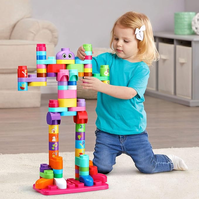 LeapFrog LeapBuilders 81-Piece Jumbo Blocks Box, Pink,24 months to 5 years