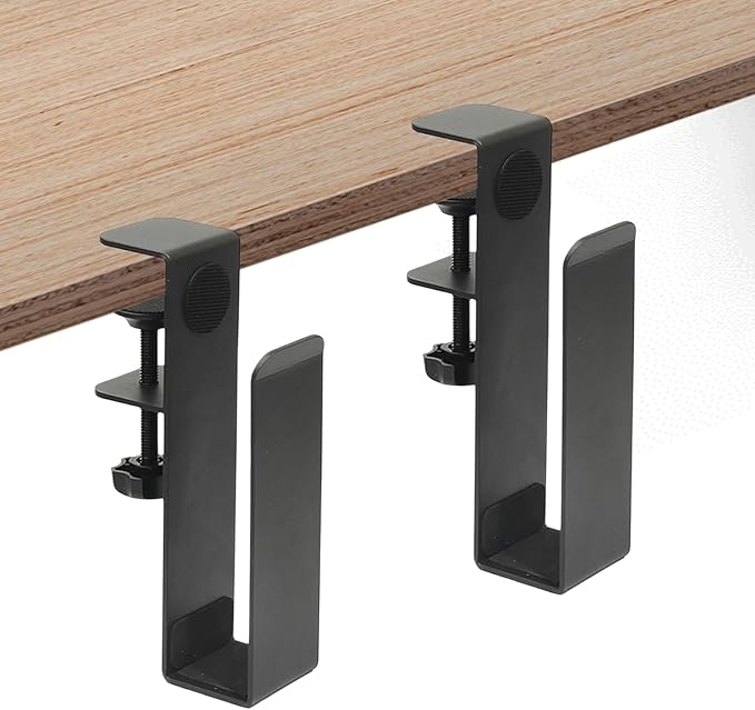 Desk Side Laptop Holder, Adjustable Desk Side Laptop Stand No Drill Desk Side Storage Organizer for Laptop, Folders, Magazine