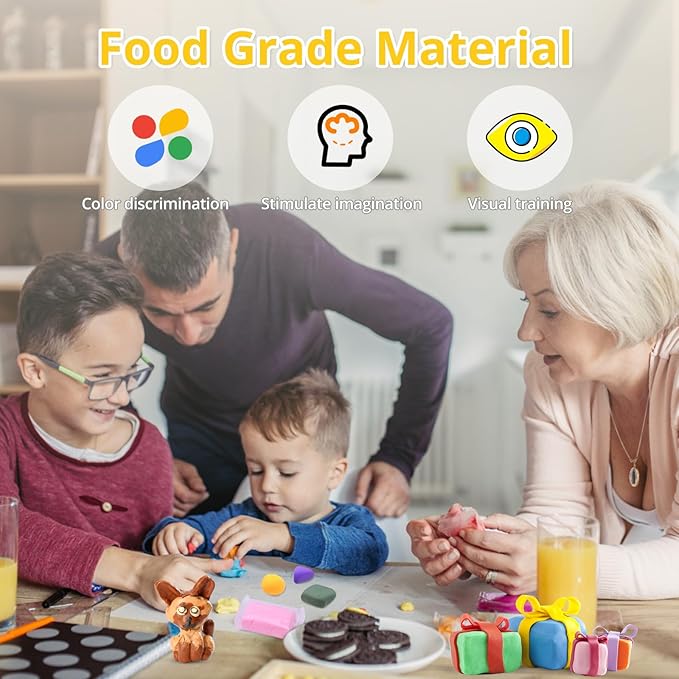 Air Dry Clay Kit - 48 Colors Air Dry Ultra Light Clay, Air Dry Clay for Crafting, DIY Molding Clay for Kids, DIY Clay Kit with Sculpting Tools, Decoration Accessories, Kids Art Crafts