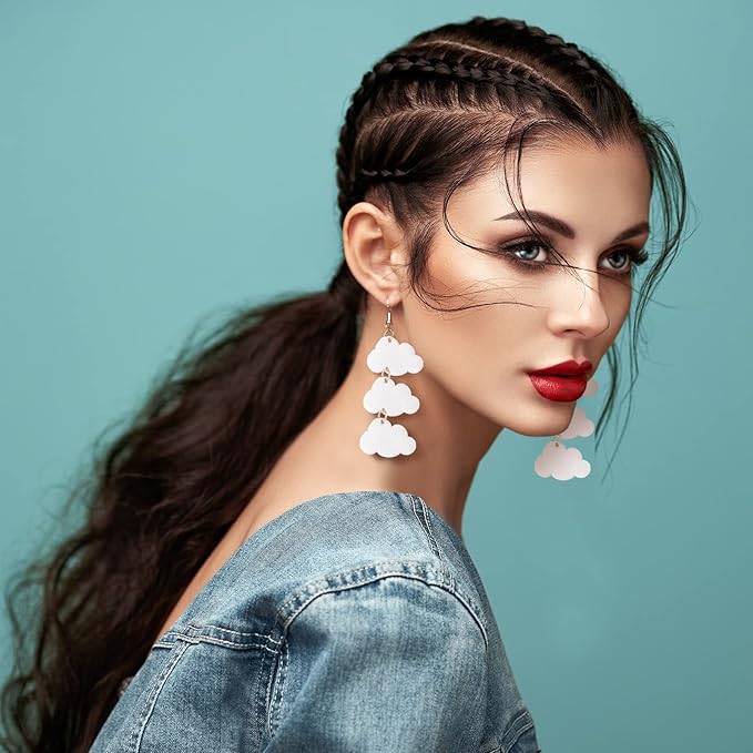 Kajaia 14 Pcs Polymer Clay Cutters Set, Cloud Moon Star Crescent Clay Earring Cutters Rain Drop Lightning DIY Jewelry Making Supplies for Beginners Adults Christmas Gifts