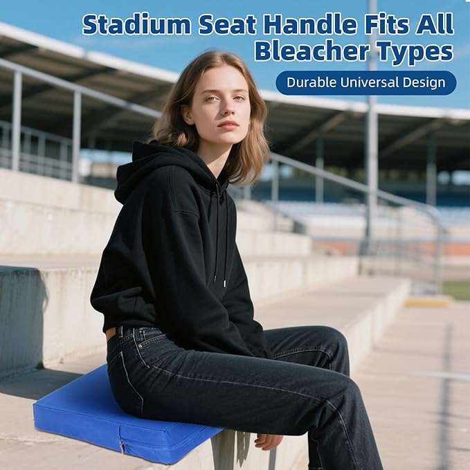 FirstGift 3.15" Thick Waterproof Stadium Seat Cushion for Bleachers, Portable Padded Chair for Sports Events, Concerts, Outdoor Mat – Lightweight & Comfortable