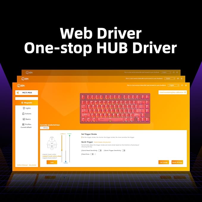 MG75MAX 81 Keys Wired Magnetic Switch Keyboard, 256KHZ Single Key Scan Rate, PCB Nano-Coating Waterproof, Hall Effect, 8KHZ/ARGB/CNC Aluminum Gaming Keyboard(Red)