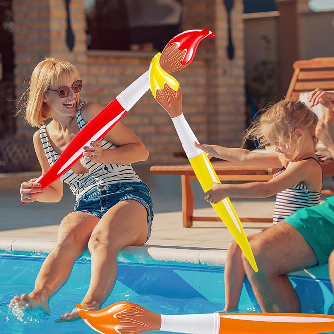 5 Pcs 43.3 Inch Giant Inflatable Paint Brushes Large Colored Blow up Paint Brushes Paintbrush Balloons Prop Kit for Back to School Inflatable Decorations Birthday Party Favor