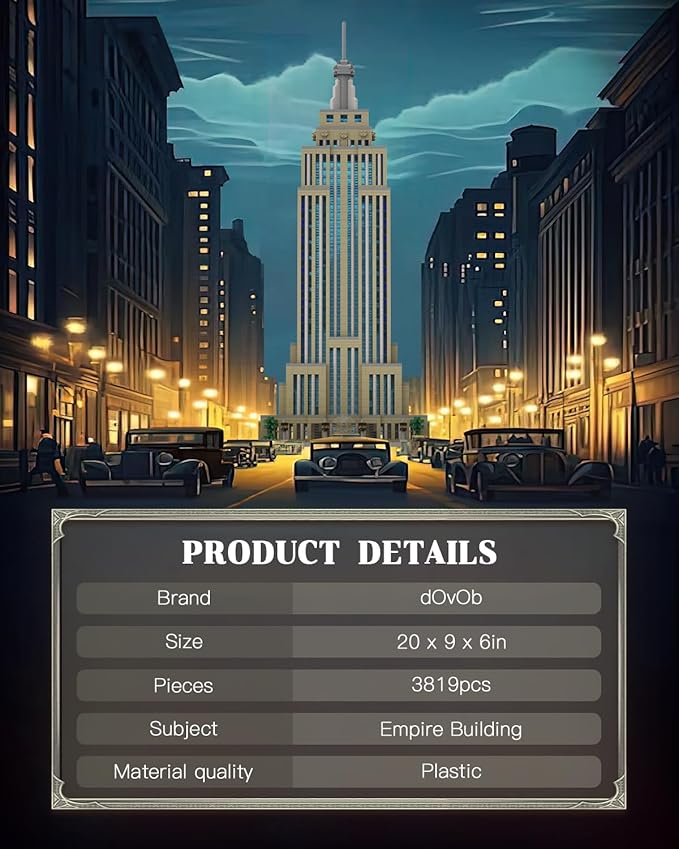 dOvOb Architecture Empire Building Micro Blocks Set(3819PCS) - World Famous Architectural Model Toys Gifts for Kid and Adult