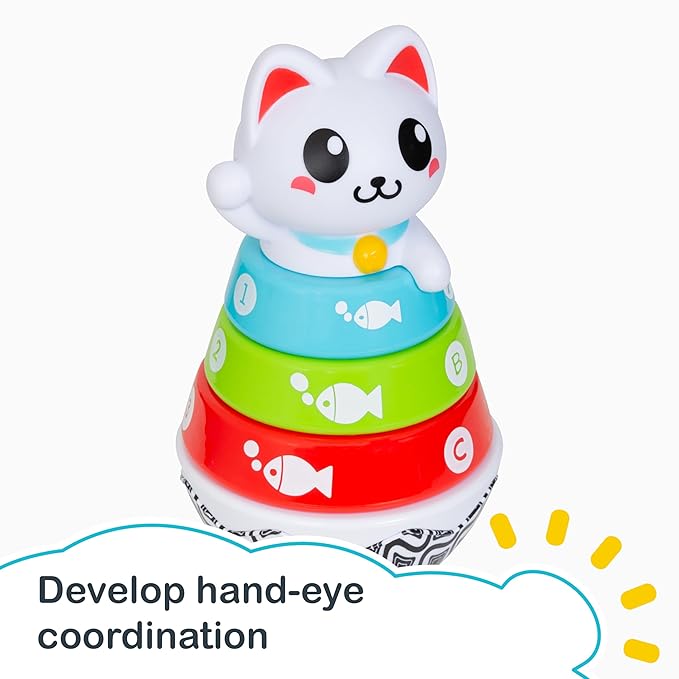 Smart Steps Stack-a-Cat 9 - 12 months STEM Baby Toy