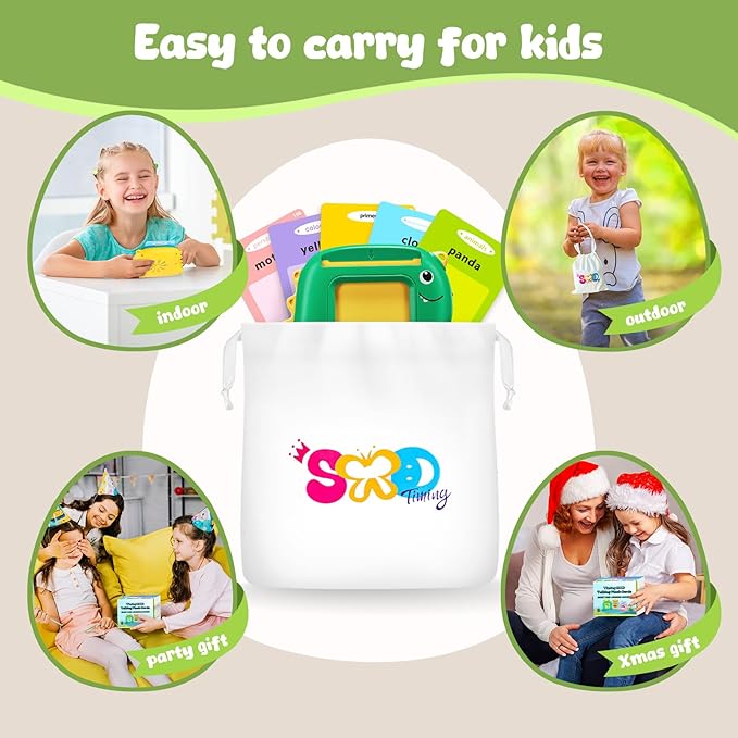 Talking Flash Cards for Toddlers, 540 Sight Words Flash Cards Speech Therapy Toys - Learning Educational Gifts for Age 1 2 3 4 5 6 Years Old Boys and Girls(540 Sight Words_Green)