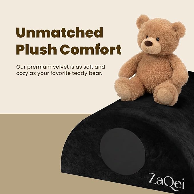 Foot Rest Under Desk Ergonomic Velvet Footstool with Massage Roller Improves Posture Relieves Plantar Fasciitis Reduces Fatigue for Office Home Gaming Adjustable Non Slip Washable Cover