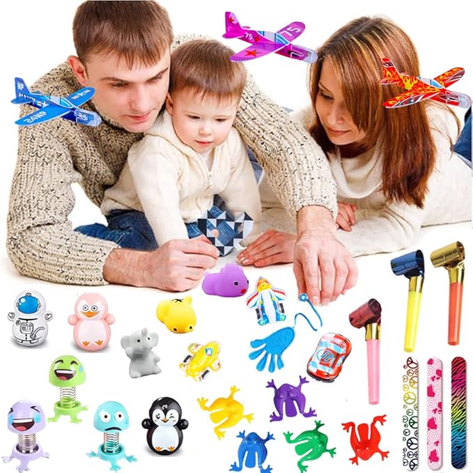 60PCS Party Favors Toy for Kids, Bulk Toys for Classroom Rewards, Carnival Prizes, Birthday Party Toys, Pinata Stuffers, Goodie Bag Filler, Treasure Box, christmas gifts for Boys and Girls