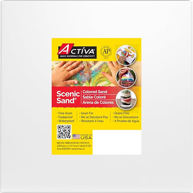 ACTIVA Sage Scenic Colored Sand, 25lb (11.3kg) | Vibrant, Fine Grain Colorfast Sand for Arts & Crafts