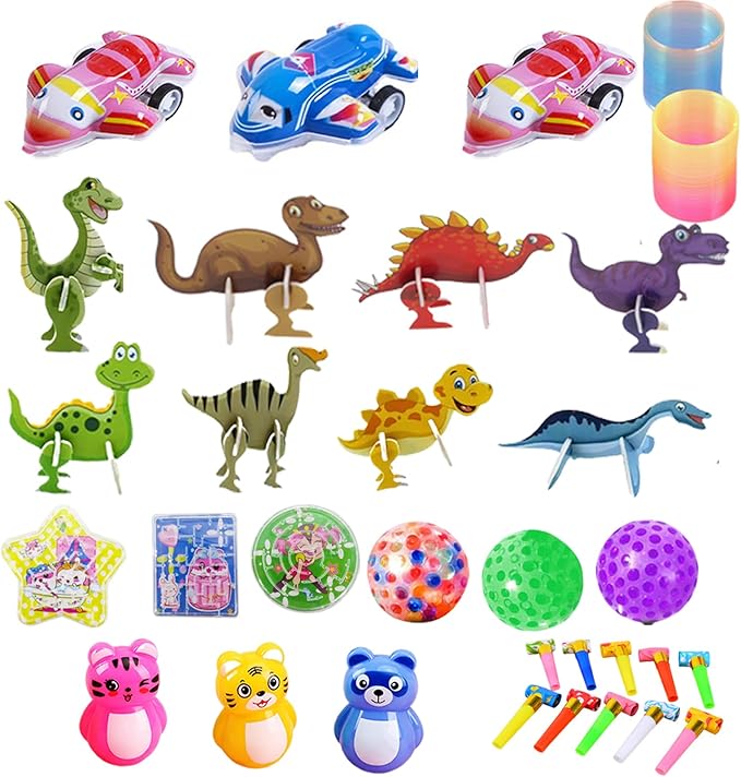 120PCS Party Favors for Kids 4-8, Pinata Stuffers,Goodie Bags Stuffers for Kids, Treasure Box Toys for Classroom Treasure Chest Prize Box Toys, Goody Bag Fillers Carnival Prizes
