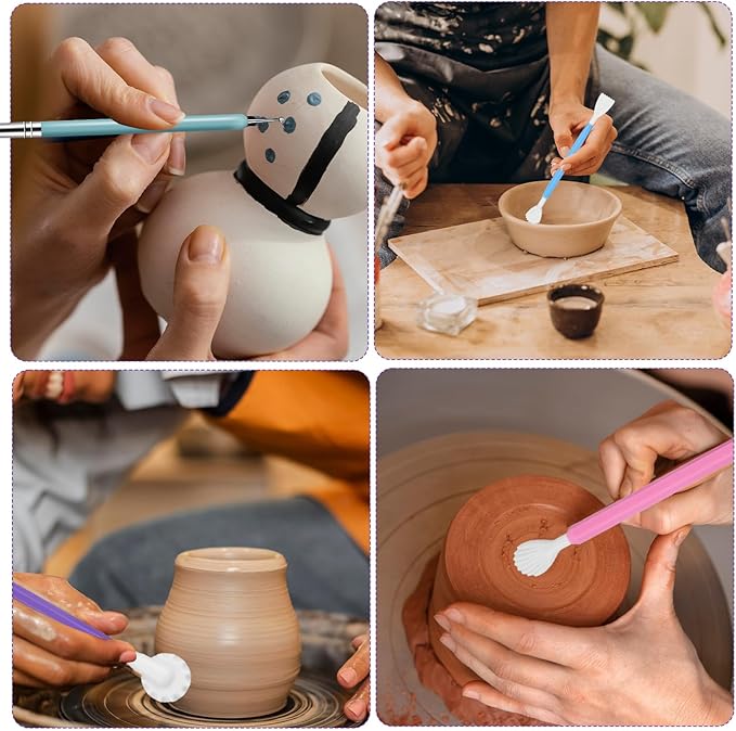 Aiyorse Clay Tools Kit, 21 PCS Polymer Clay Tools, Air Dry Clay Sculpting Tools, Pottery Tools Kit, for Kids, Adults, Pottery Craft, Dotting, Carving, Drawing, Molding, Modeling, Shaping