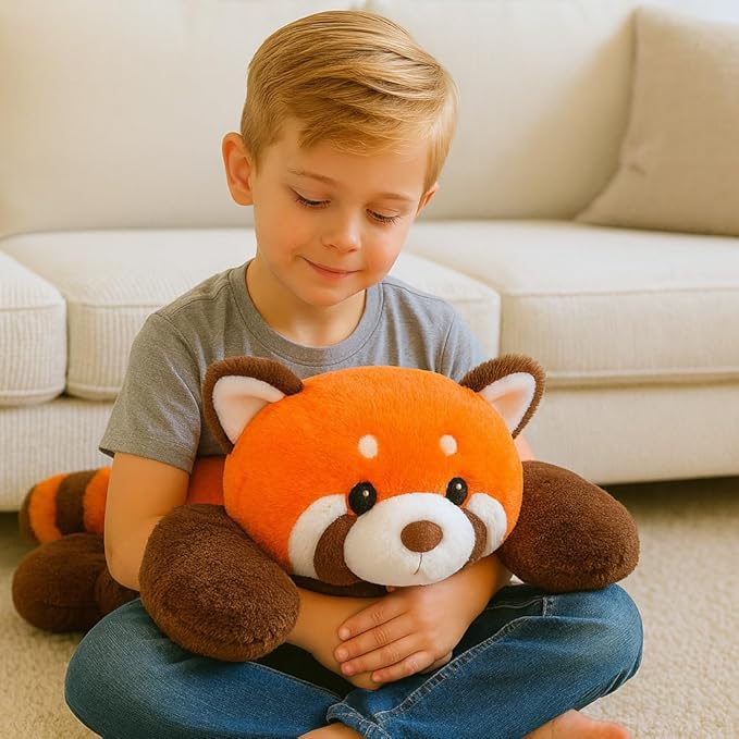 Weighted Red Panda Stuffed Animal Soft Weighted Plushes Cute Red Panda Plush Toy Birthday for Boys Girls Kids Adults (20" 3.3 lbs)
