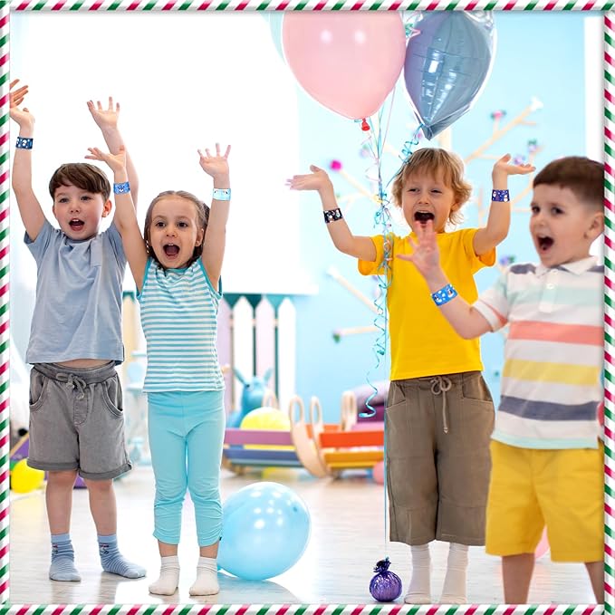 48 Pieces Snowflake Slap Bracelet Winter Theme Snowman Snap Bracelet Kids Party Favors Classroom Prizes Kids Bracelet Slap Bracelets Wristbands for Kids Children Winter Party, 12 Styles (Snowman)