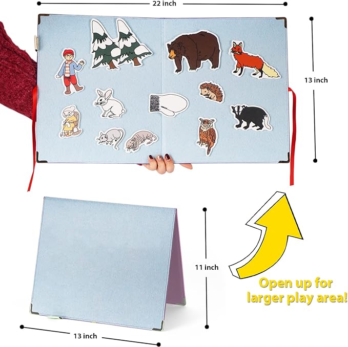 CHEFAN Foldable Felt Board for Toddlers Stand Flannel Board for Kids as Learning Board for Preschool Classroom and Daycare | Use with Felt Set Felt Book as Story Telling Board | Purple Medium