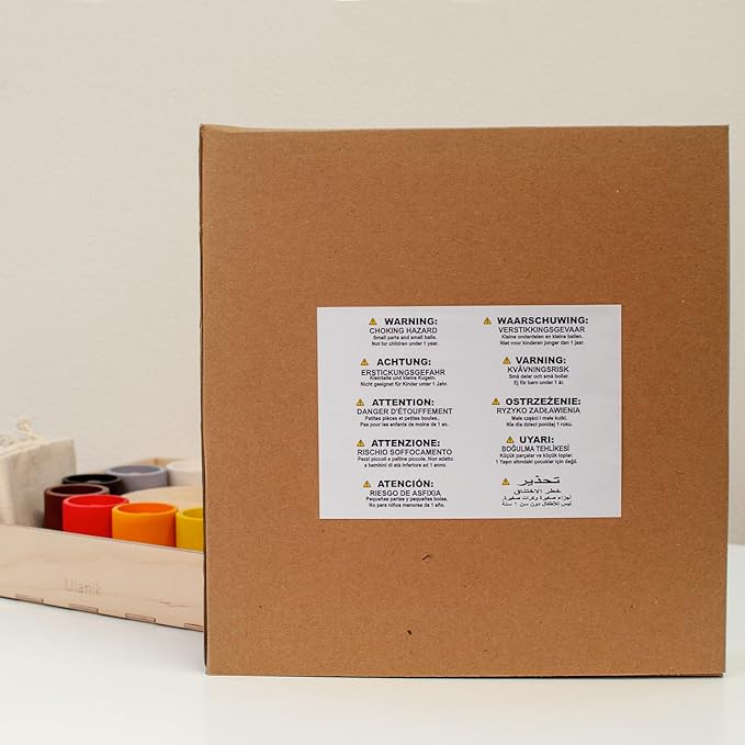 Ulanik Balls in Cups Toddler Montessori Toys for 1 Year Old + Kids Preschool Wooden Matching Games for Learning Color Sorting and Counting