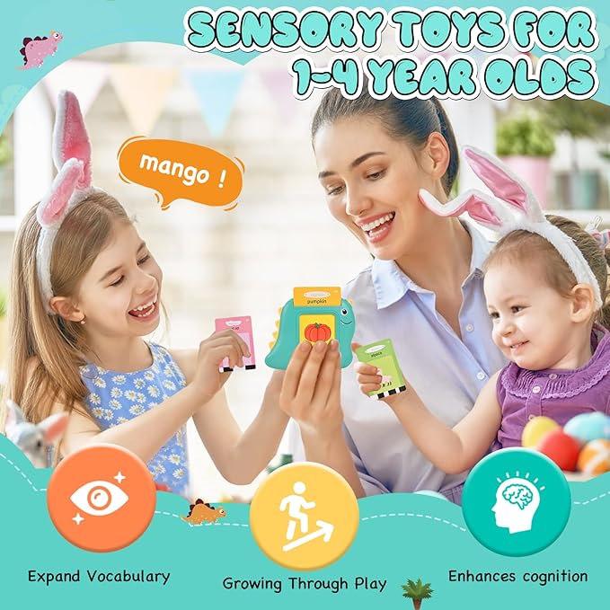 Talking Flash Cards Toys for Toddlers 1 2 3 4 5 6, 510 Sight Words, Montessori Educational Learning Interactive Toddler Toys,Speech Therapy Toys, Birthday Christmas Ideal Gift