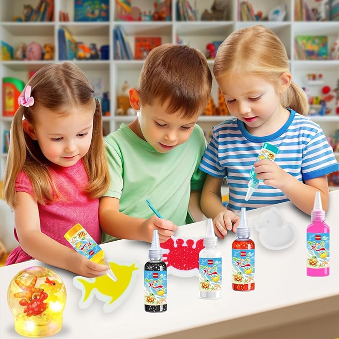 Aqua Fairy Water Gel Kit, Magic Water Elf Toy Kit, Aqua Fairy, Magic Water Elf Kit with 20 Magic Gels, 24 Shape Molds, Children's DIY Magic Water Gel Kit, Birthday Gifts for Girls and Boys