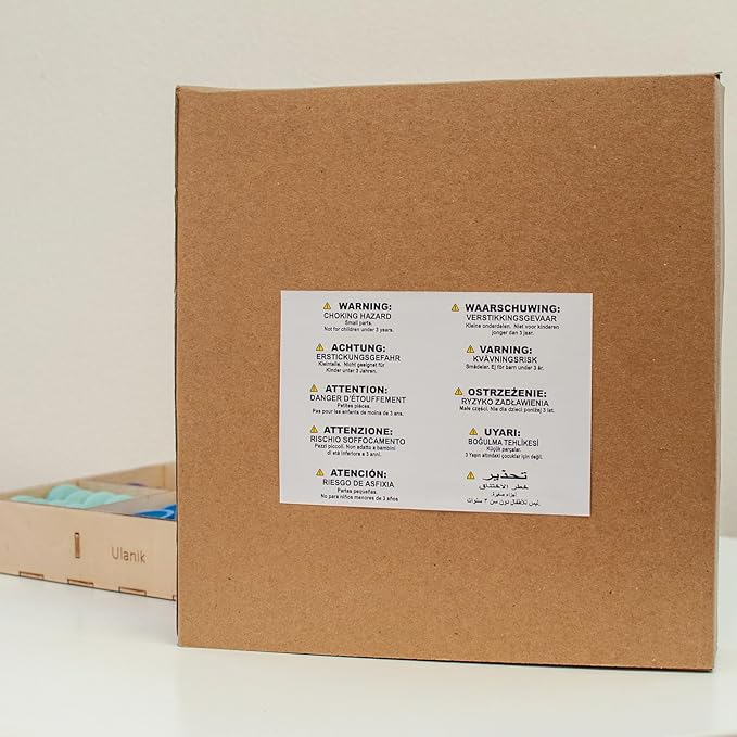 Ulanik Mandala Rainbow Patterns Toddler Montessori Toys for 3 Year Old + Wooden Building Set Matching Game for Learning Color Sorting & Counting — 80 Figurines