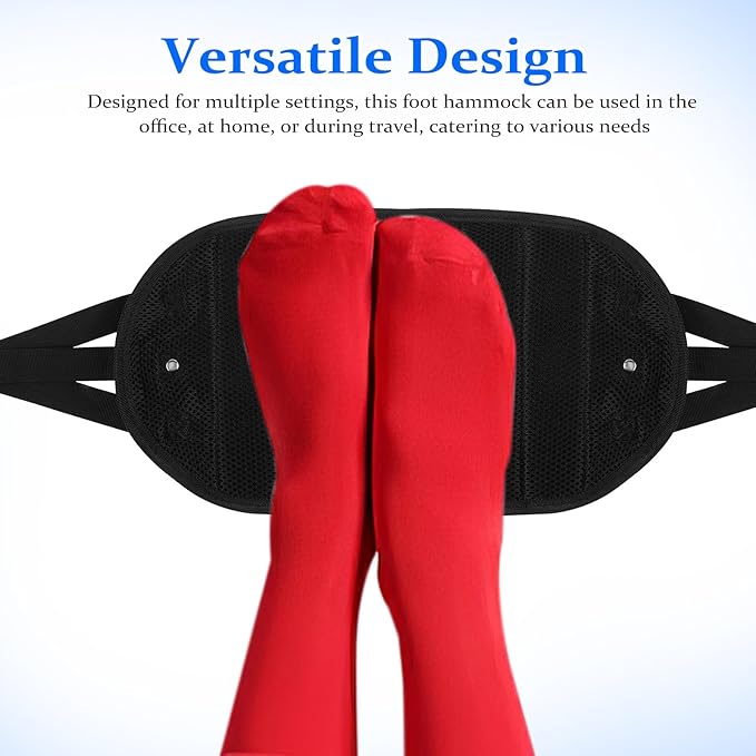 LALAFINA Foot Hammock Under Desk 38X22Cm Comfortable Travel Foot Rest for Airplane and Office