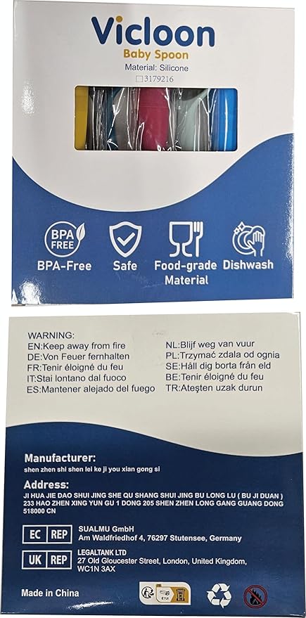 Vicloon Silicone Baby Feeding Spoons, 7 PCS Baby Spoons, First Stage Feeding Spoons for Infants, Silicone Baby Spoons Ultra-Durable & Chewproof, Silicone Feeding Spoons Dishwasher Safe,Baby Utensils