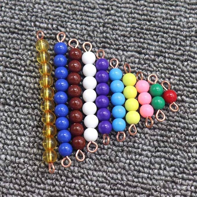 Kghios Montessori Math Toys Material for Toddlers Seguin Boards with Beads Home Edition,Montessori Seguin Boards & Beads
