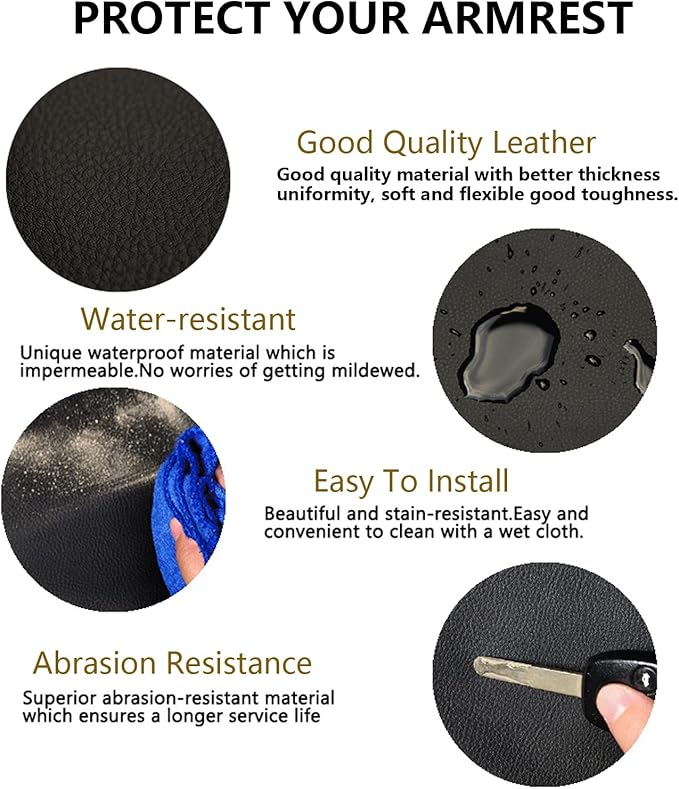 SUNBREATH Compatible with Center Console Armrest Cover for Toyota Corolla 2020 2021 2022 2023 2024 Leather Arm Rest Storage Box Lids Cushion Protector Pad