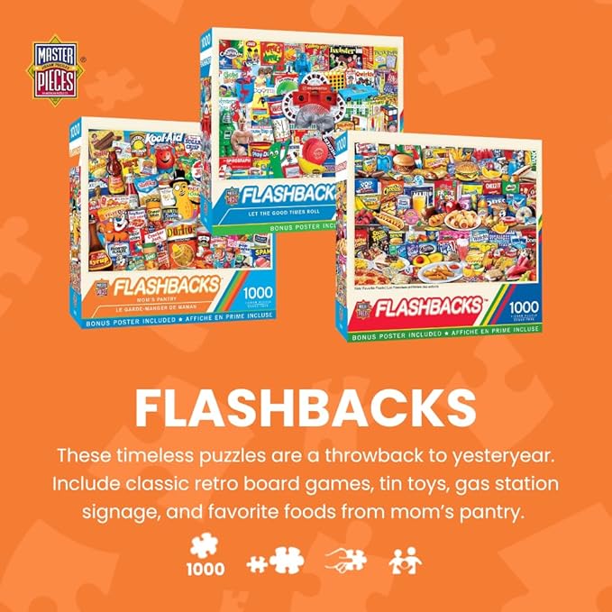 MasterPieces - 1000 Piece Jigsaw Puzzle, Quick Stop Diner, Fun for Adults, Family, Kids, Non-Glare Finish, 19.25" x 26.75"