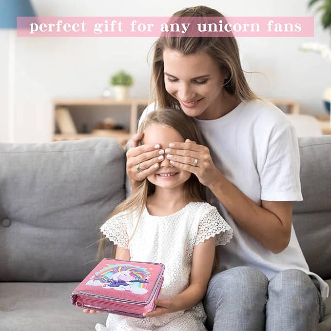 Fruit Scented Markers Set 44 Pcs Filled Stationery with Unicorn Pencil Case,Art Supplies for Kids Ages 4-6-8, Perfect Unicorn Gifts for Girls,Assortment Marker Pencil Gel Pen Coloring