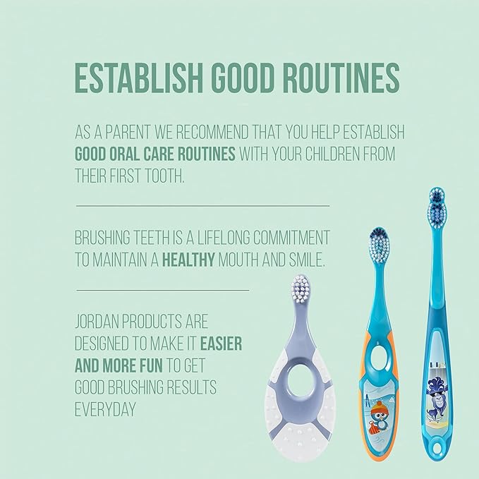 Jordan* ® | Step 1 Green Clean Toddler Toothbrush | Pack 3 Units