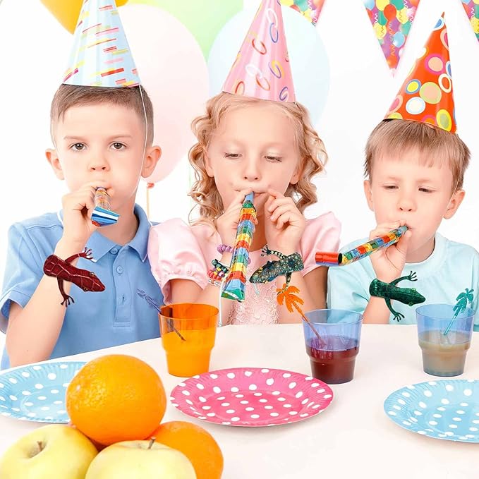 Chivao 10 Pieces Assorted Slap Bracelet Lizard Snap Bracelet Sequin Animal Slap Bracelets Cool Halloween Snap Bracelets for Easter Halloween Party Favors