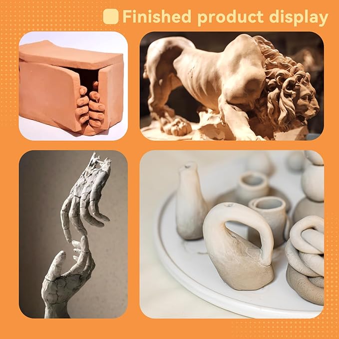 Pottery Tools Kit, Clay Tools Set, Ceramic Tool Kit, Pottery Tools and Supplies with Clay Cutting, Modeling, Trimming Tools for Smoothing, Cleaning, Carving