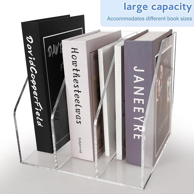 WYFHLPMMA Acrylic Paper Tray Stackable Letter Organizers, Clear Paper Desk Organizer, 3-Tier, Desk A4 File Holder for Office Document Desktop File
