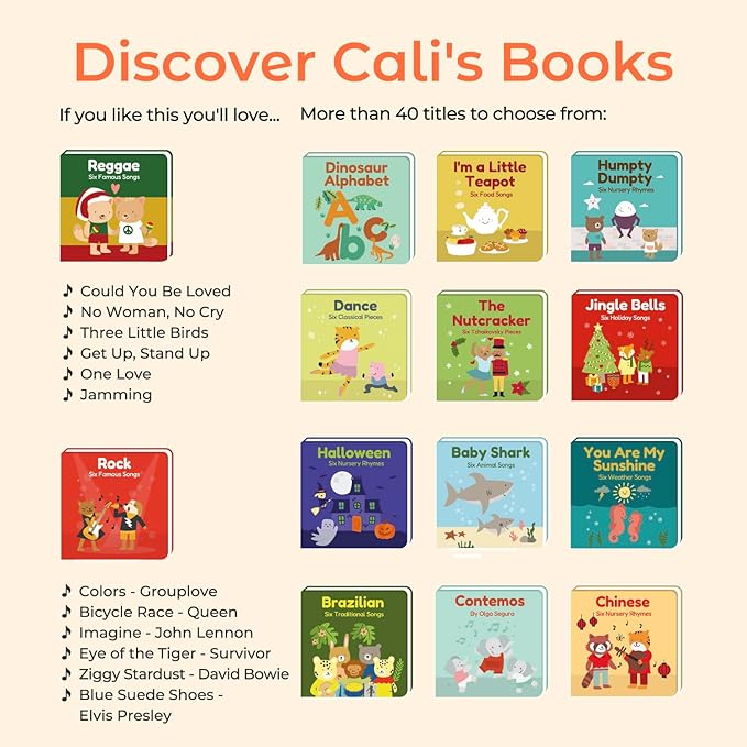 Cali's Books Dinosaur Book | ABC Learning for Toddlers | Sound Books for Toddlers 1-3 and 2-4 | ABC Song | Musical Books for Toddlers 1-3 (Dinosaur Alphabet)