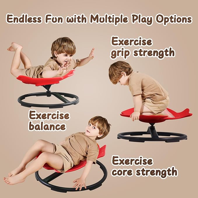 Autism Kids Swivel Chair Sensory Toy Chair for Kids Spinning Chair Kids Toys & Games Balance Physical Therapy Equipment, Kids Indoor Outdoor Play Equipment for Kids 3+