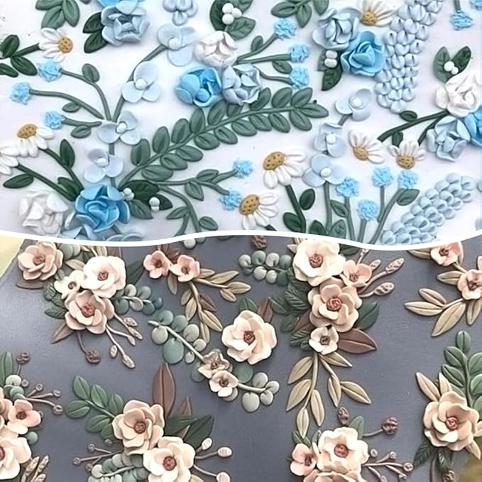 Puocaon Petal Polymer Clay Cutters - Mini Flower Petal Clay Cutters for Polymer Clay Jewelry, Set of 8 Clay Jewelry Cutters, Micro Flower Clay Cutter Set, 3D Flower Cutters for Polymer Clay Earrings