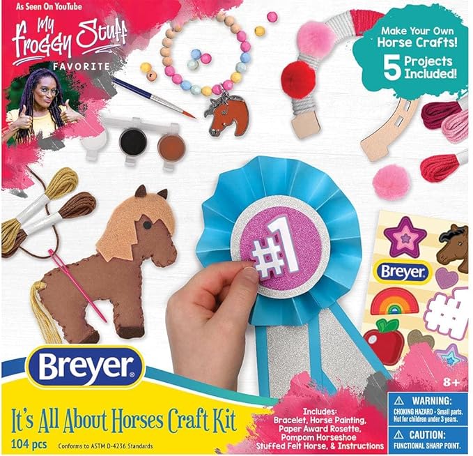 Breyer Horses All About Horse Craft Set | 5 Project Set | Painting, Sewing, Paper Crafts | Model #4243