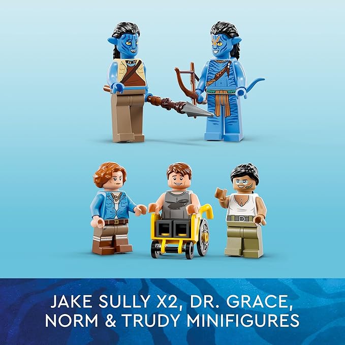 LEGO Avatar Floating Mountains Site 26 & RDA Samson 75573 Building Set - Helicopter Toy Featuring 5 Minifigures and Direhorse Animal Figure, Movie Inspired Set, Gift Idea for Kids Ages 9+