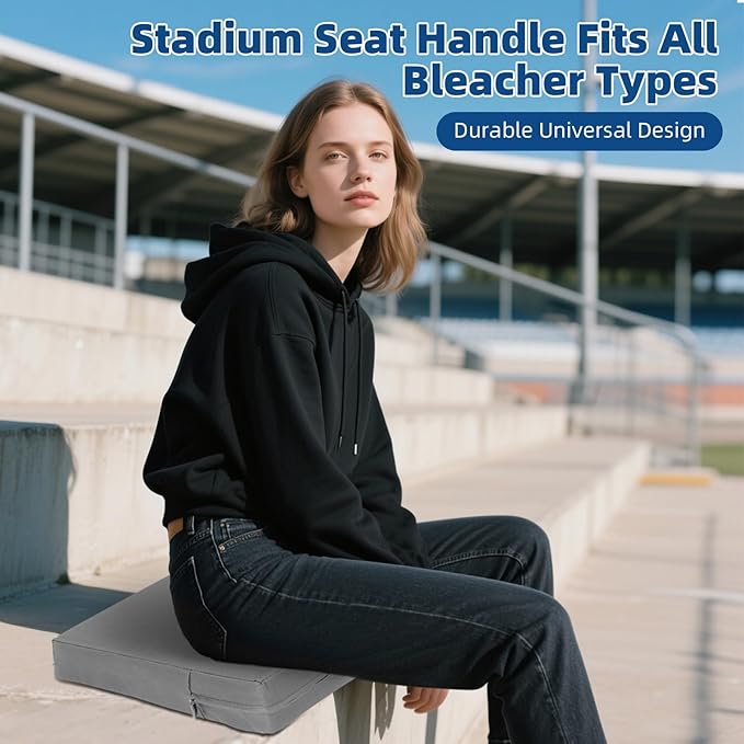 FirstGift 3.15" Thick Waterproof Stadium Seat Cushion for Bleachers, Portable Padded Chair for Sports Events, Concerts, Outdoor Mat – Lightweight & Comfortable