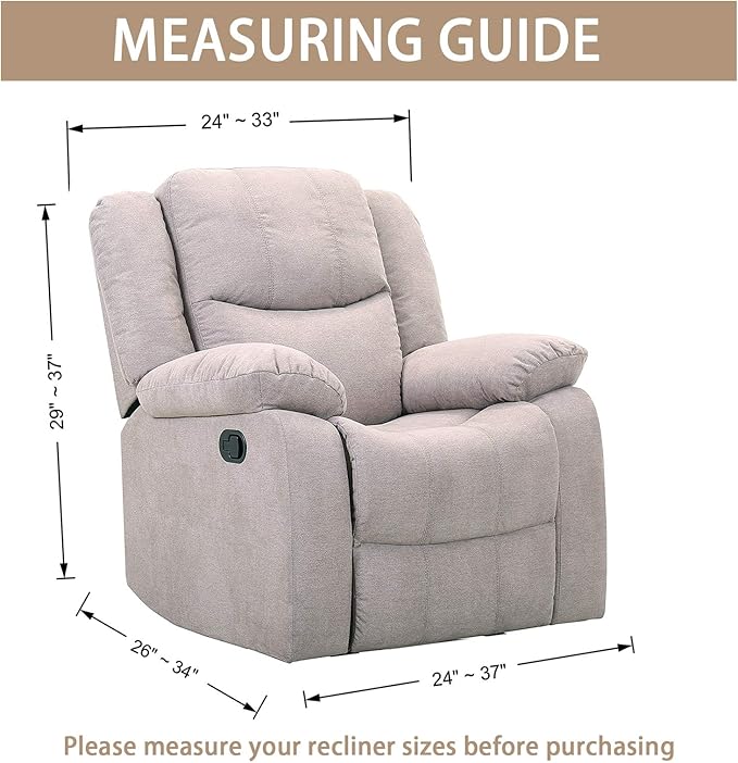 JIVINER Stretch Recliner Chair Covers 4 Piece Recliner Cover with Side Pocket Jacquard Reclining Sofa Slipcovers Soft Recliner Protector with Elastic Bottom (Recliner, Light Gray)