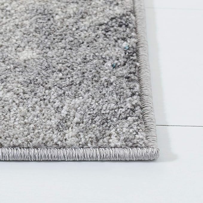 SAFAVIEH Adirondack Collection Area Rug - 8' x 10', Turquoise & Grey, Modern Abstract Design, Non-Shedding & Easy Care, Ideal for High Traffic Areas in Living Room, Bedroom (ADR134K)