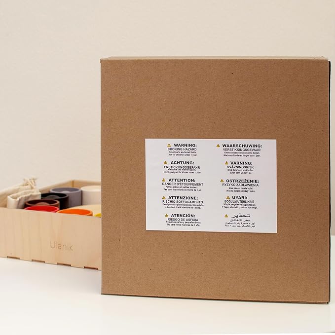 Ulanik Balls in Cups Toddler Montessori Toys for 1 Year Old + Kids Preschool Wooden Matching Games for Learning Color Sorting and Counting