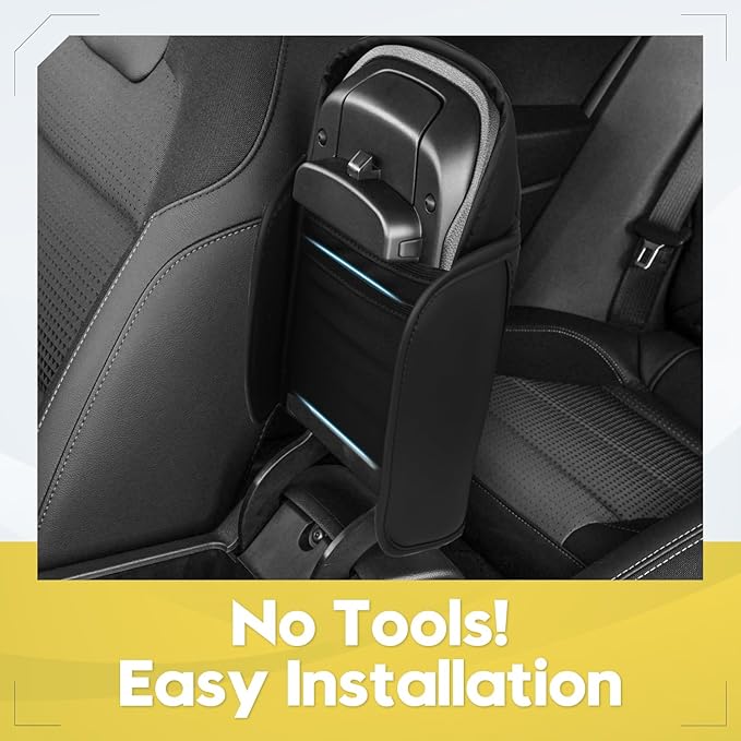 FIILINES Center Console Cover for Chevrolet/Chevy Trax 2024-2026, with Side & Hidden Pockets Armrest Cover Pad Cushion Protector Trax Accessories Armrest Cover Anti-Scratch