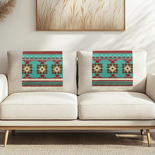 Navajo Aztec Sofa Headrest Covers Fabric Recliner Covers Pet Scratch Resistant Couch Headrest Covers Furniture Protector for Living Room 1 Pcs