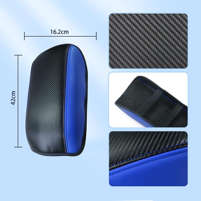 Coleya 2019-2025 2026 Ascent Center Console Cover for Subaru Ascent (Premium/Onyx Edition/Limited/Bronze Edition/Touring), Waterproof&Anti-Scratch Leather Armrest Cover 2025 Ascent Accessories (Blue)