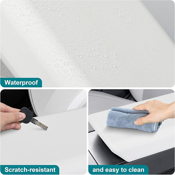 frani Center Console Armrest Cover Designed for Tesla Model 3 Highland 2024-2026 and Model Y Juniper 2026 Refresh,Non-Slip Designed with EZ Snap On Install-White